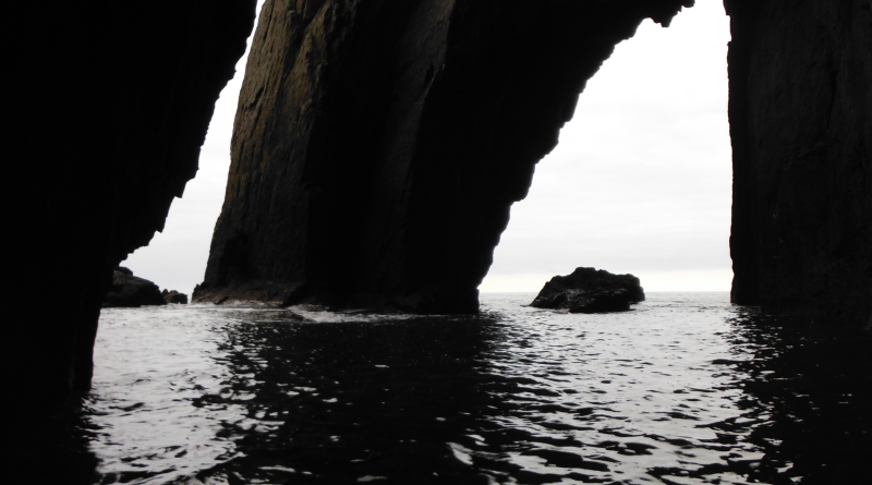 a large cave/arch  