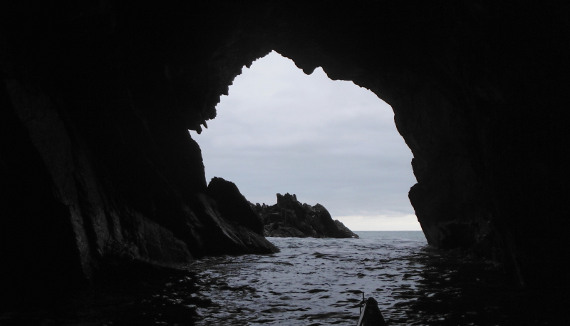 inside one of the caves  