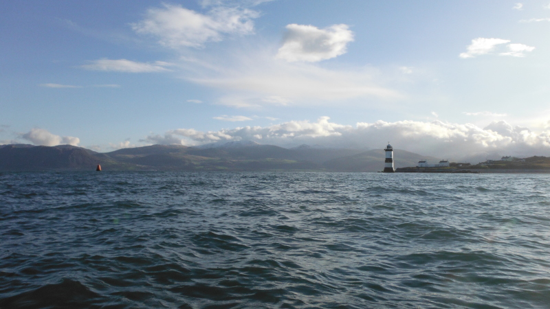 looking south across the Menai Strait 