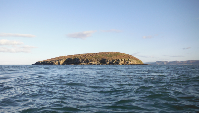 Puffin Island in the sunshine 