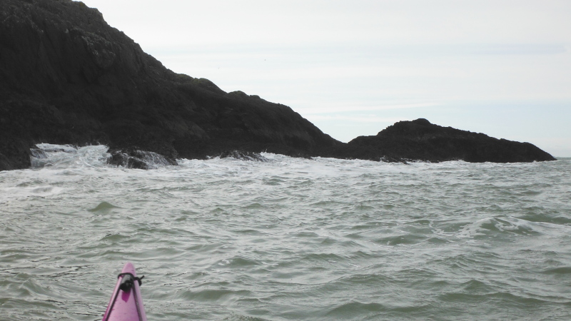 the swell at the west end of Wylfa Head 