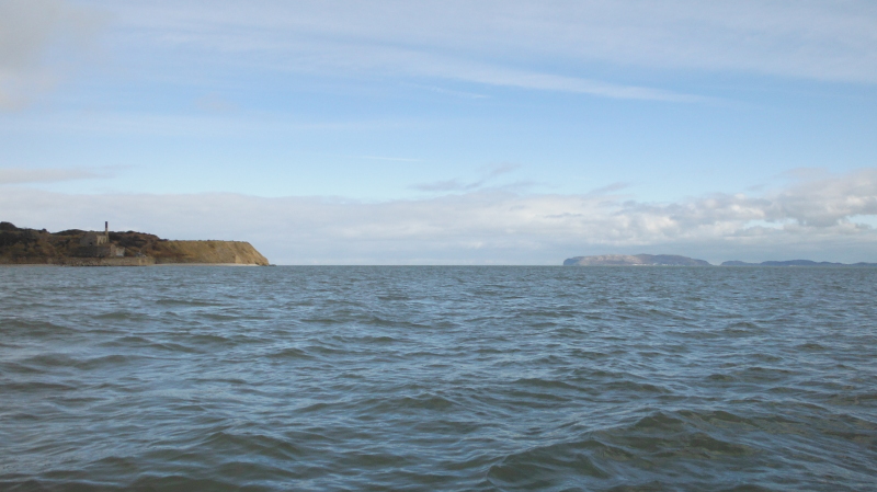 looking east towards Great Orme in sunshine 