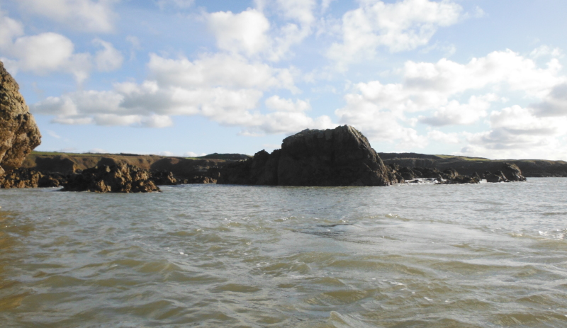 the rocks just at the entrance to Llanbadrig Cove  