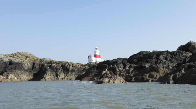 the lighthouse from the south west end of the Skerries 