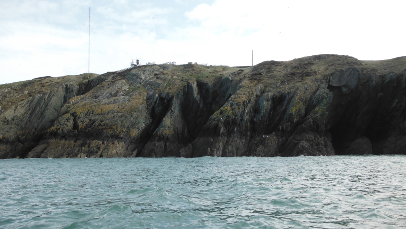  the cliffs along the side of Point Lynas  