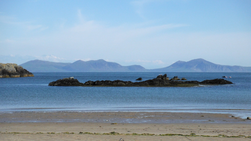  looking out from the beach to the Lleyn Peninsula  