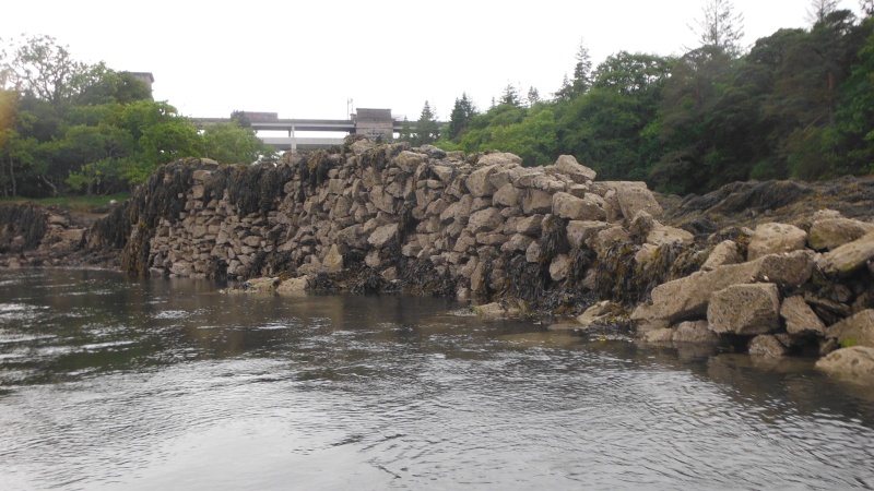  the section of wall up towards Britannia Bridge  