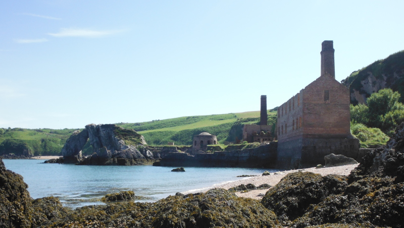  looking along the beach to the brickworks  