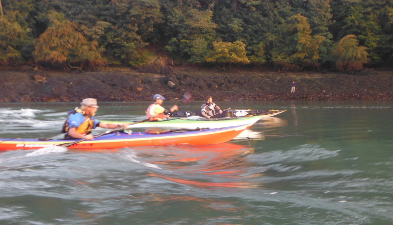  sea kayaks on the Swellies 