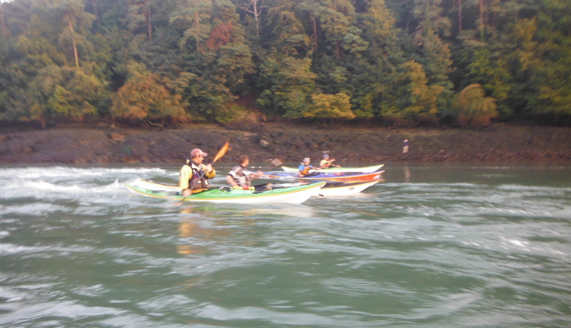  sea kayaks on the Swellies 