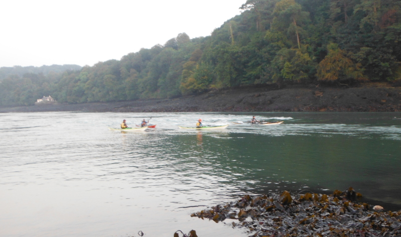  sea kayaks on the Swellies 