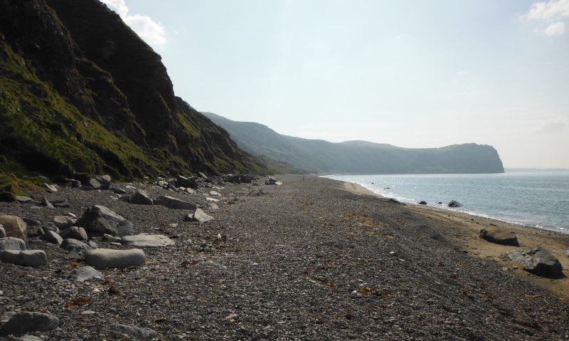  looking right along the beach to Penrhyn Glas