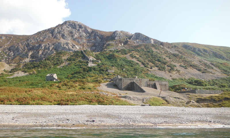  old quarry buildings at the back of the beach 