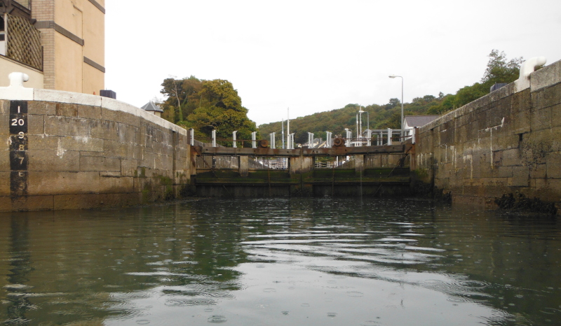  the lock gates, with the boatyard beyond 