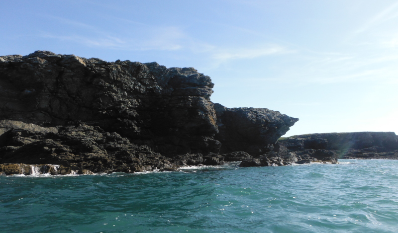  some of the rocks along the coastline 