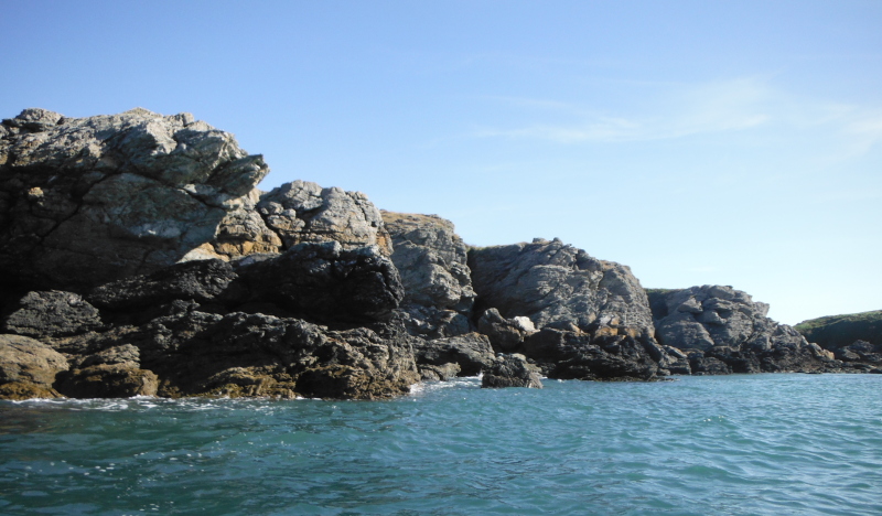  some of the rocks along the coastline 