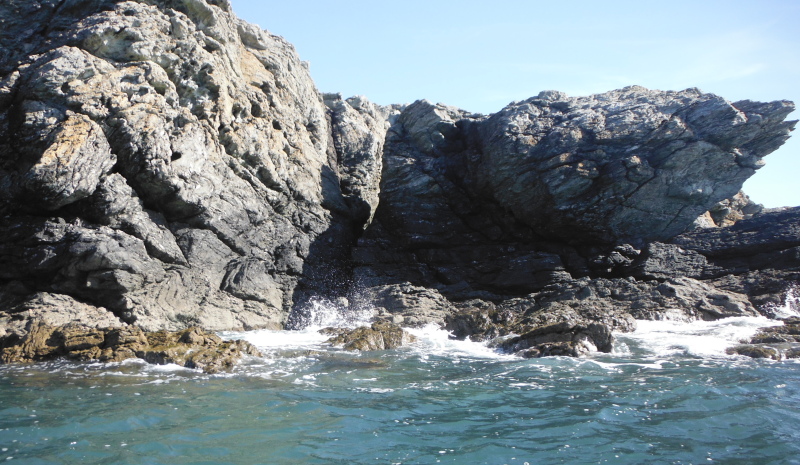  some of the rocks along the coastline 