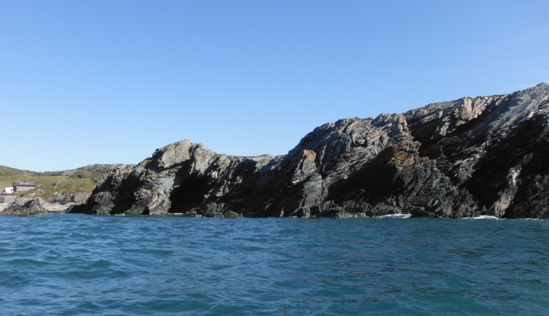  the coastline along the side of Porth Dafarch 