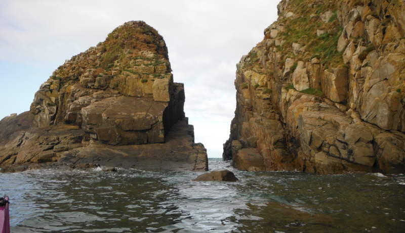  looking through the passageway  