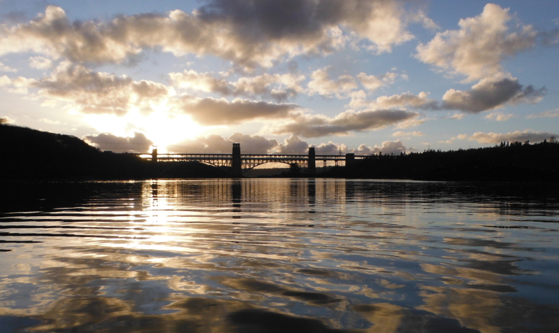  the sunset in the Menai Straits 