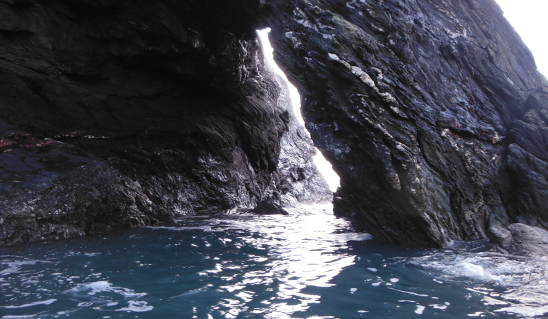 looking back through the arch 