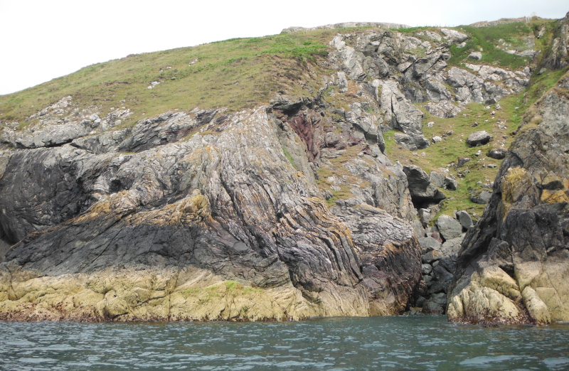  the rock layers up on edge 