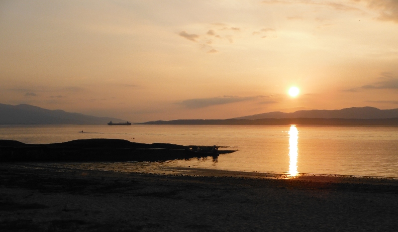  looking out at the sunset from Ganavan 