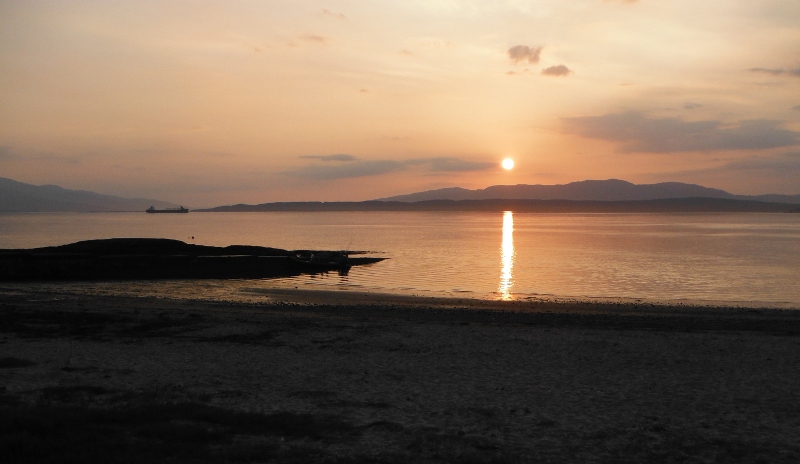  looking out at the sunset from Ganavan 