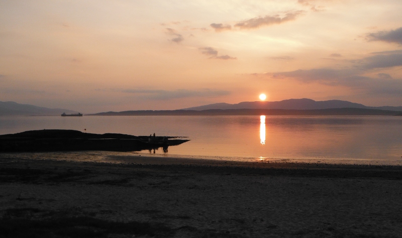  looking out at the sunset from Ganavan 