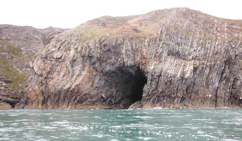  the entrance to a cave 