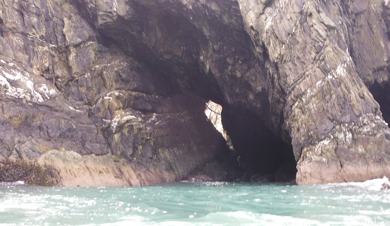  the cave that goes right through South Stack 