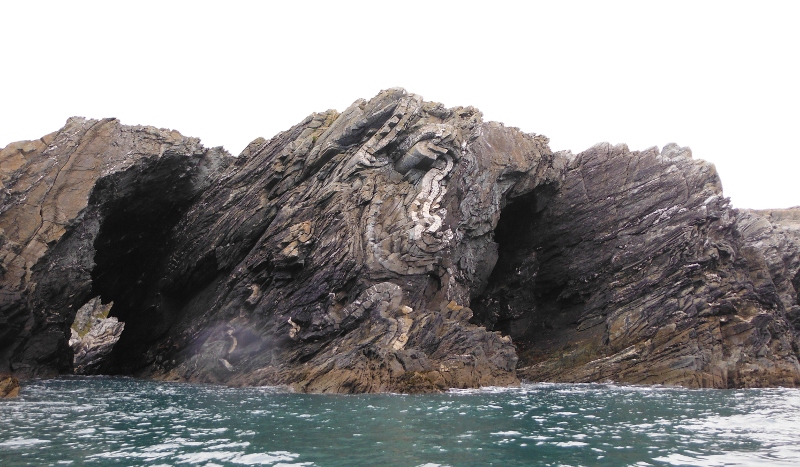  the rock formations on Dinas Stack 