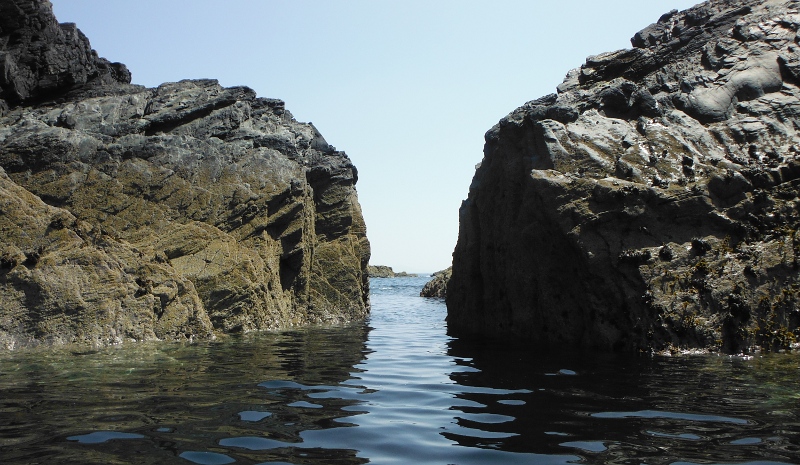  the channel through the rocks 