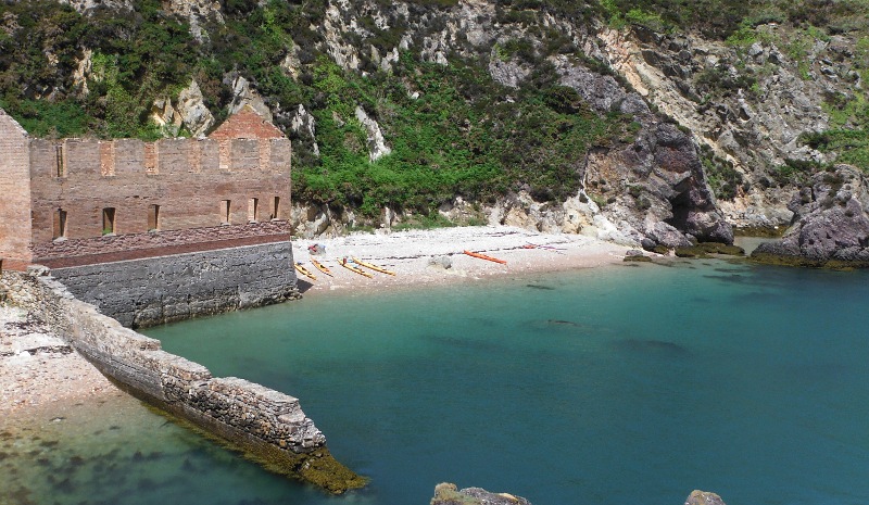  an elevated view of the beach 