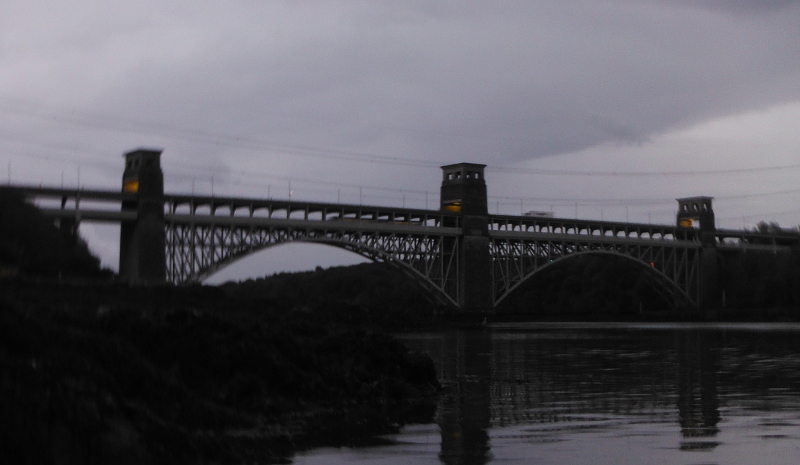  looking up at the Britannia Bridge 