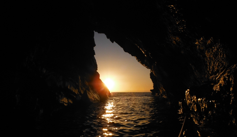  looking out from the cave 