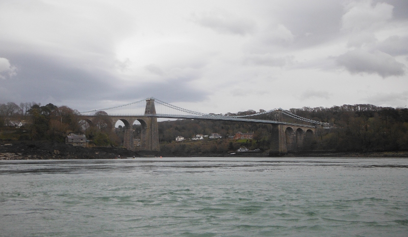  looking down to the Menai Bridge 