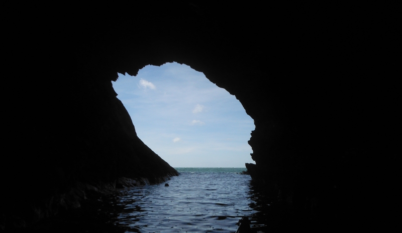  inside the cave looking out 