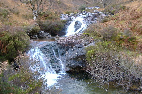 photograph of looking up river