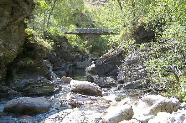 photograph looking down river into the gorge