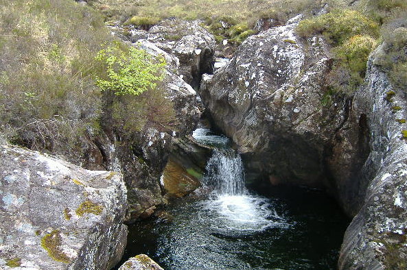 photograph looking up river