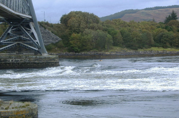 photograph looking across the narrows towards the main play waves