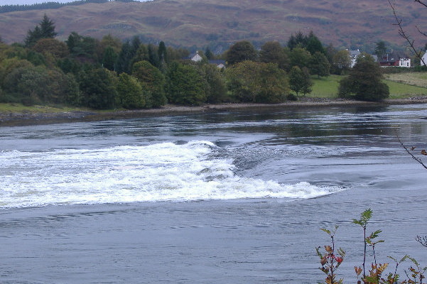 photograph looking across the narrows towards the main play waves