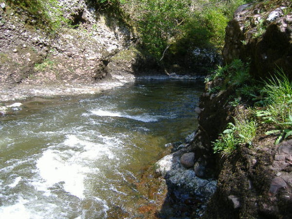 photograph of river ericht in gorge