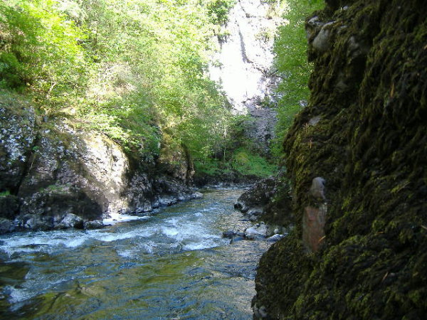 photograph of river ericht in gorge