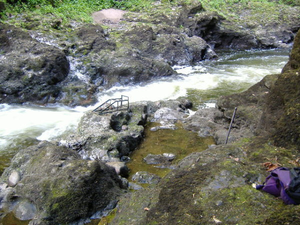 photograph of river ericht in gorge