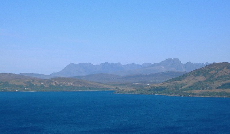  looking over to the Cuillin ridge 