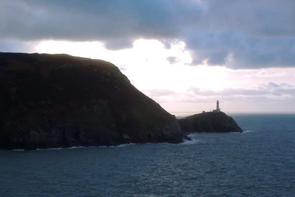 photograph of South Stack with some interesing lighting effects 