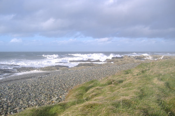 photograph looking along to the point