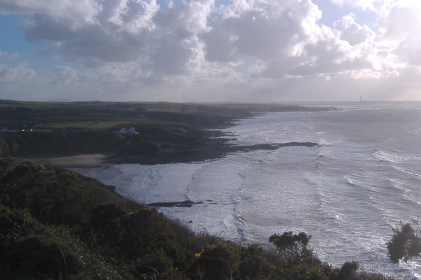 photograph looking south across Church Bay down the coast of Anglesey 